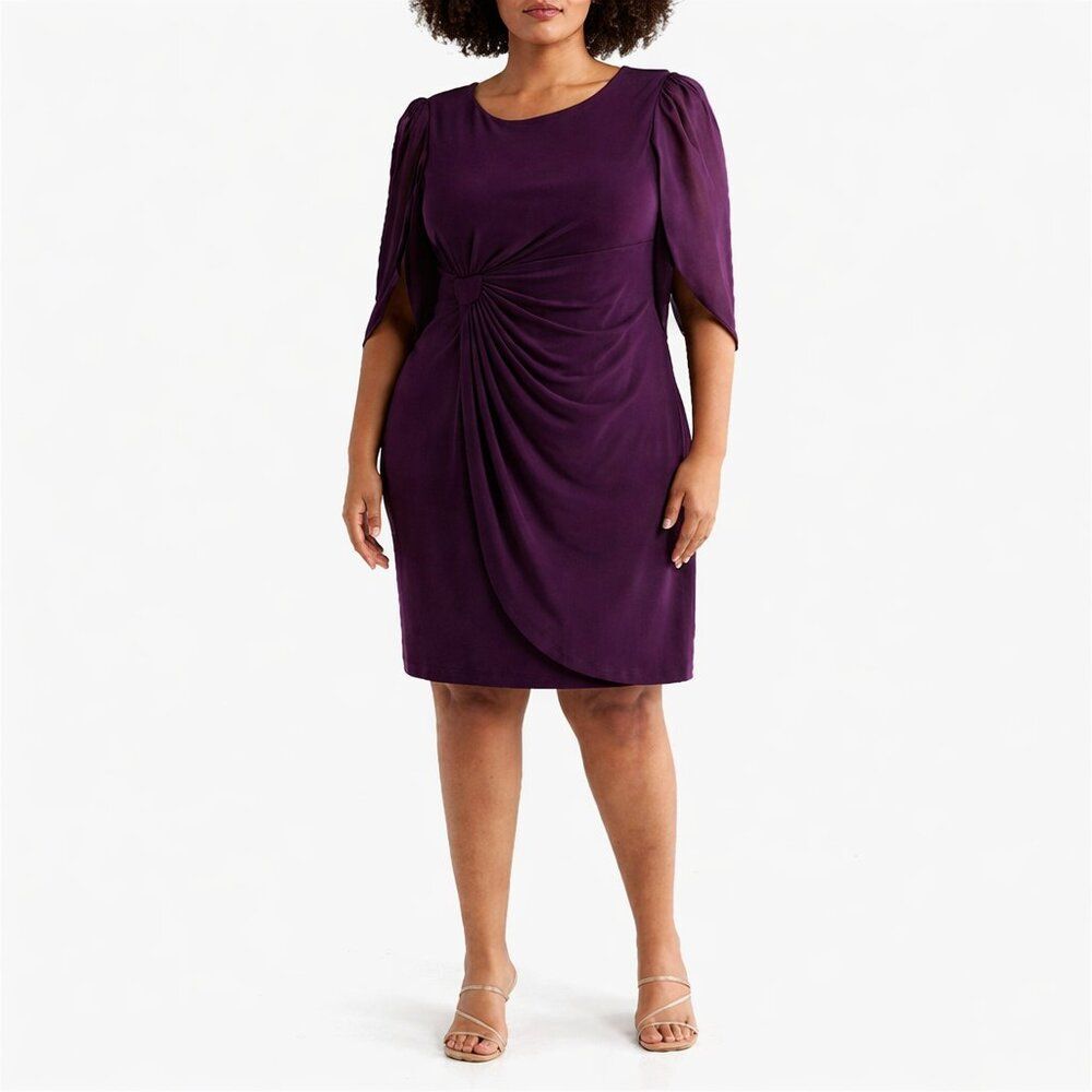 Connected Cocktail Dress 24W Purple Wedding Formal NWOT